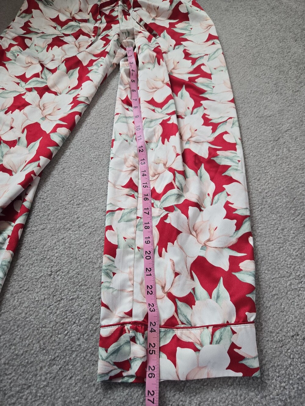 CABERNET by Sleep Sense Red Floral pajama set SZ SMALL - Picture 10 of 11